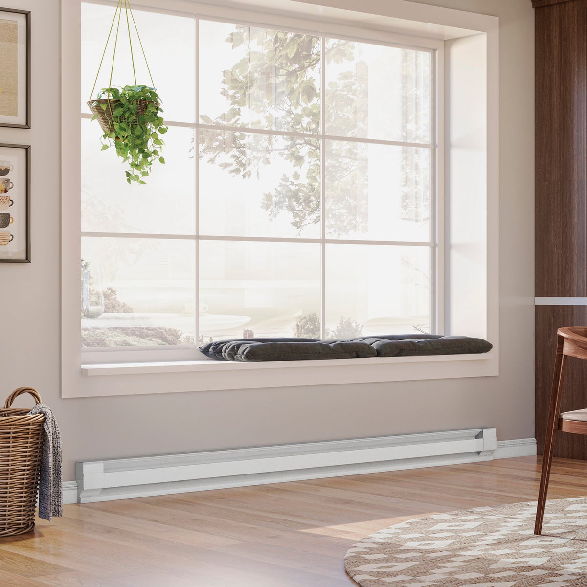 Cadet F Series 8 Ft. 2500W 240V Electric Baseboard Heater, White Image 2