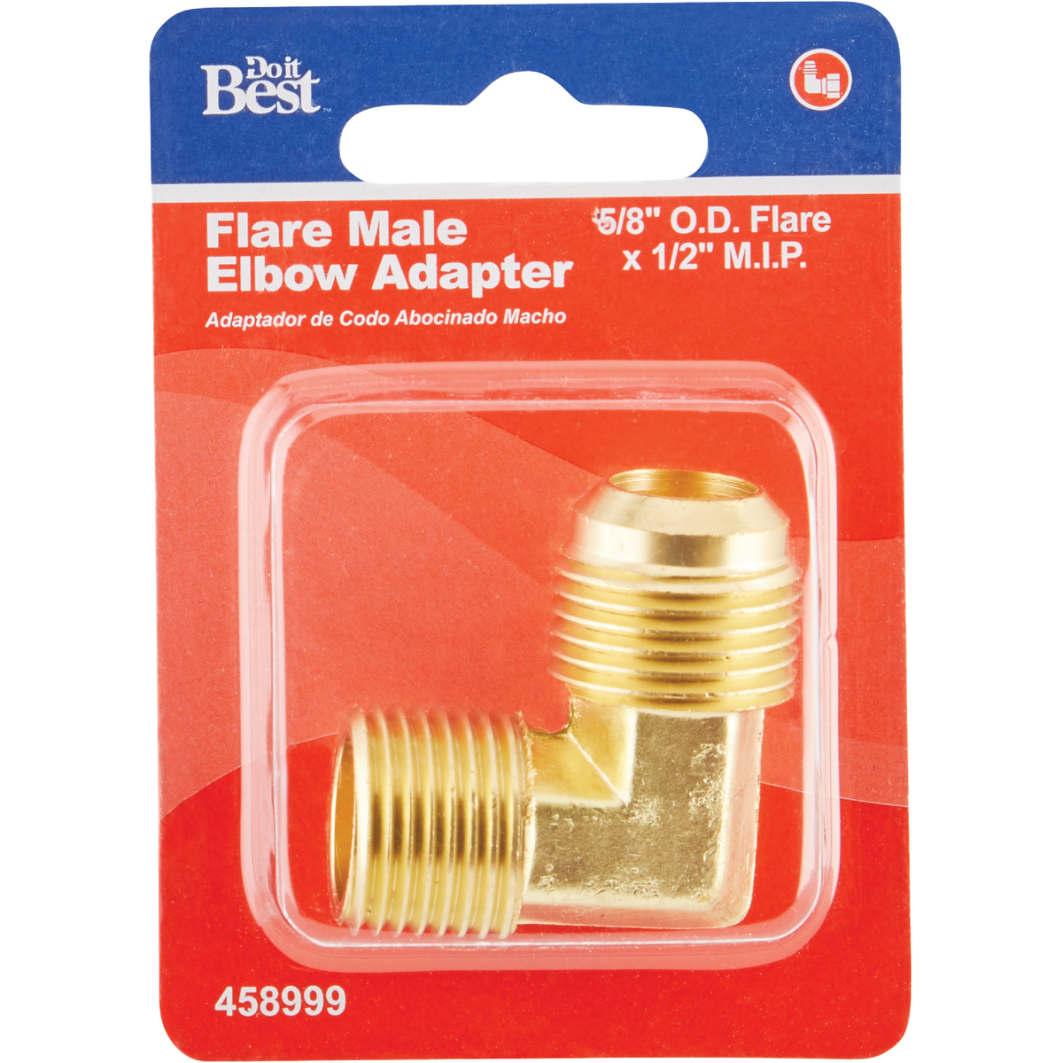 Do it 5/8 In. x 1/2 In. MIP 90 Deg. Flare Brass Elbow (1/4 Bend) Image 2