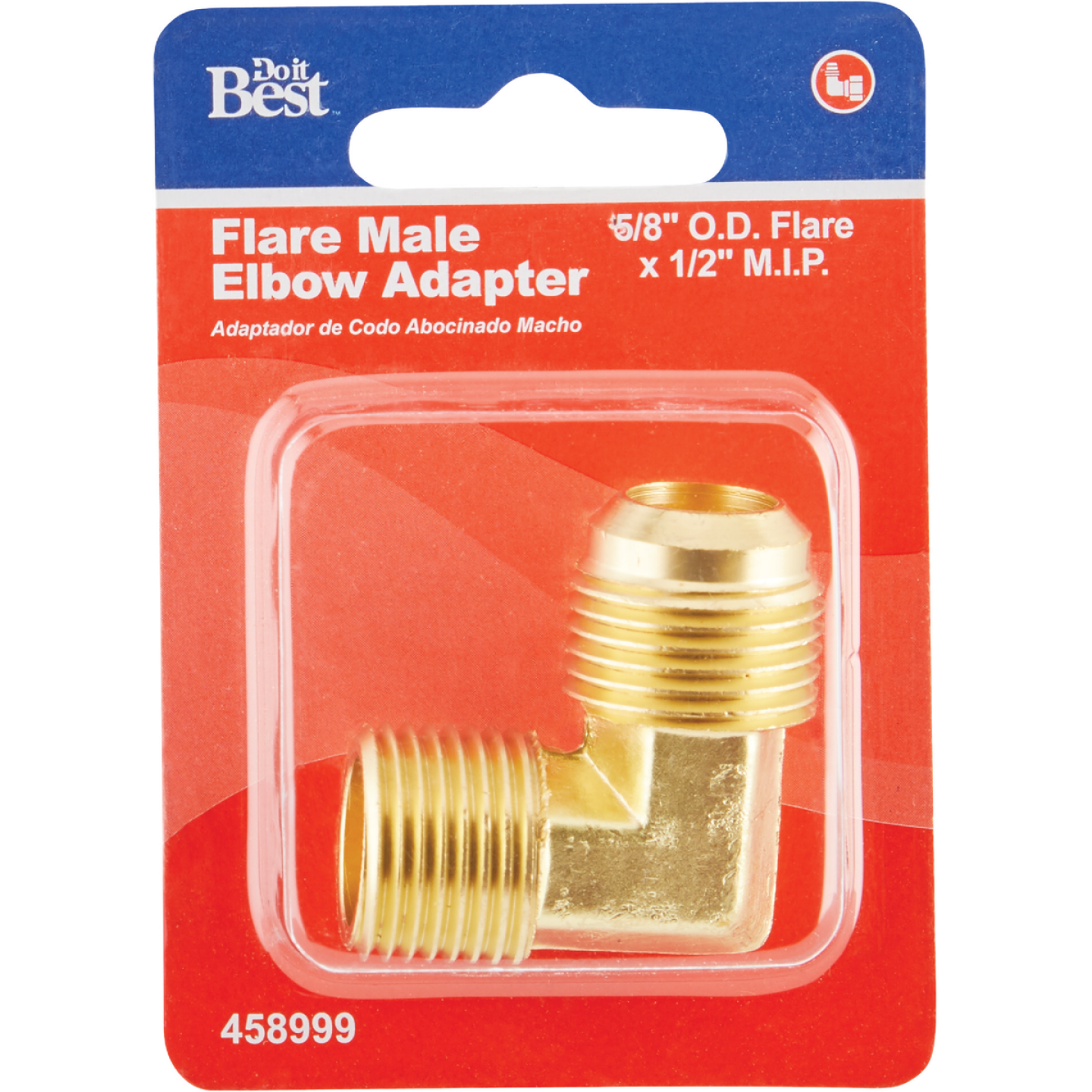 Do it 5/8 In. x 1/2 In. MIP 90 Deg. Flare Brass Elbow (1/4 Bend) Image 2