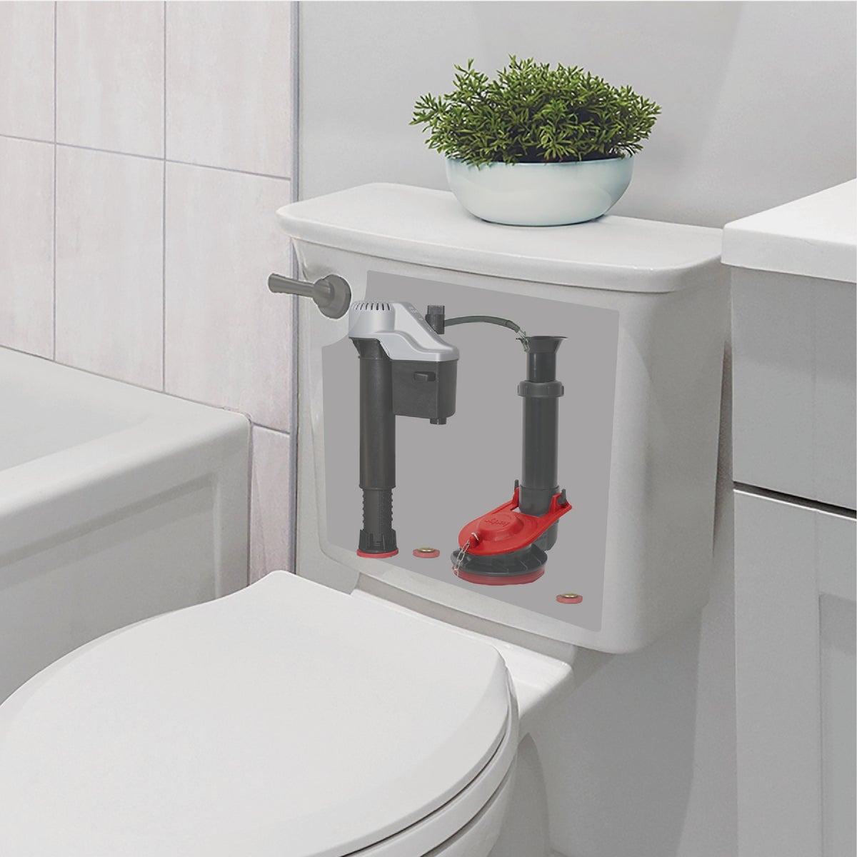 Korky 2 In. EasyFix Universal Flush Valve Repair Kit with Adjustable Flapper Image 2
