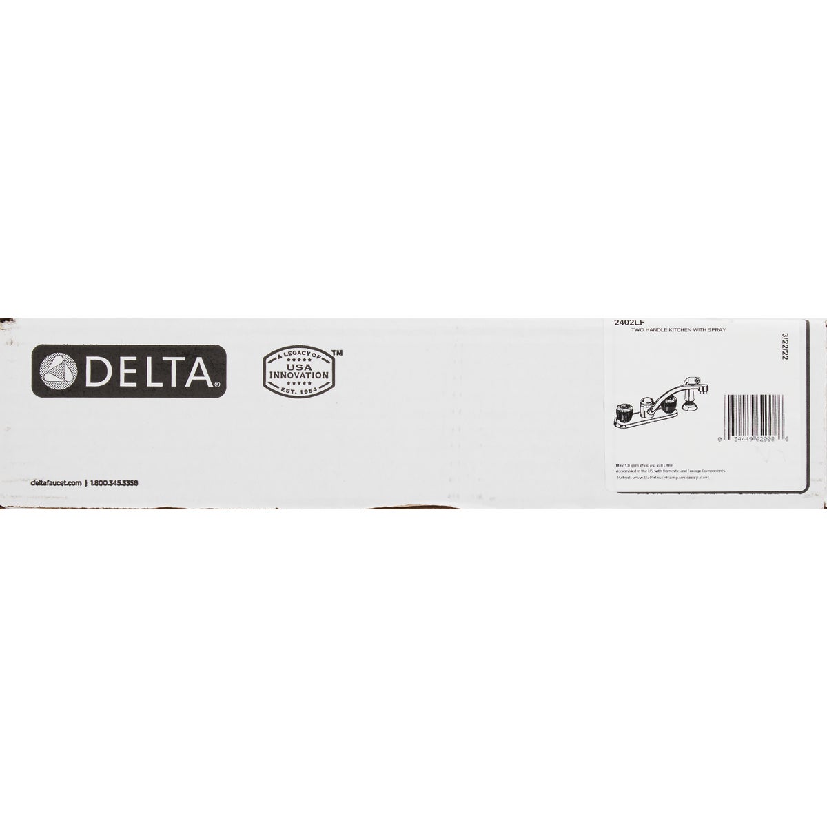 Delta Classic Series 2-Handle Knob Kitchen Faucet with Side Spray, Chrome Image 3