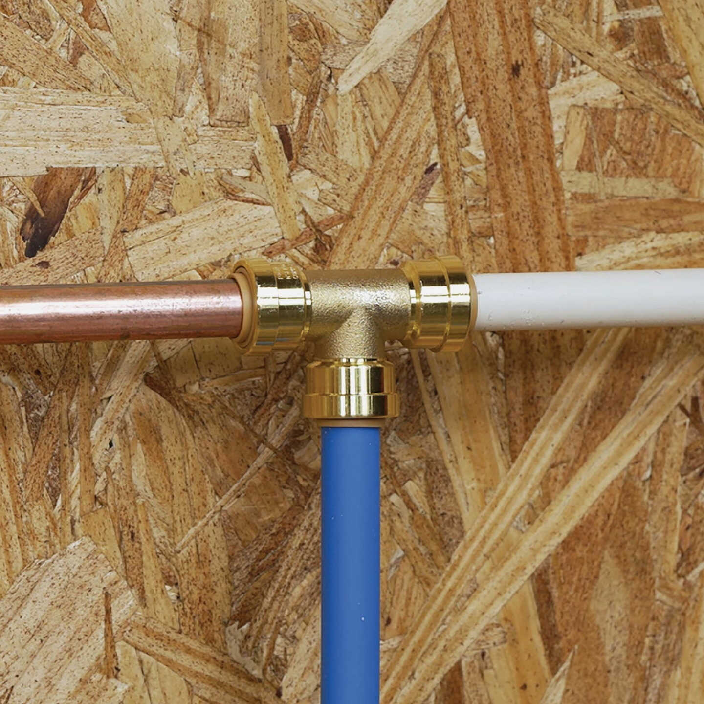 QuickFitting 3/4 In. x 3/4 In. x 3/4 In. Push-to-Connect Brass Tee Image 4