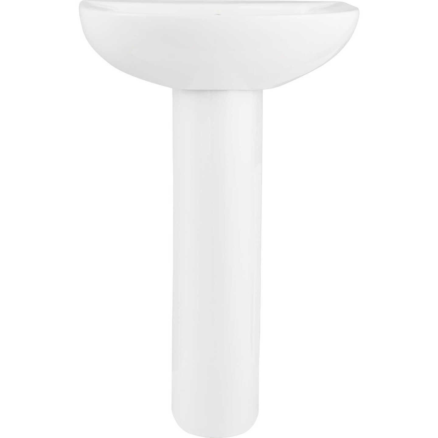 Common Goods Grove 20 In. White Pedestal Sink & Base Image 4