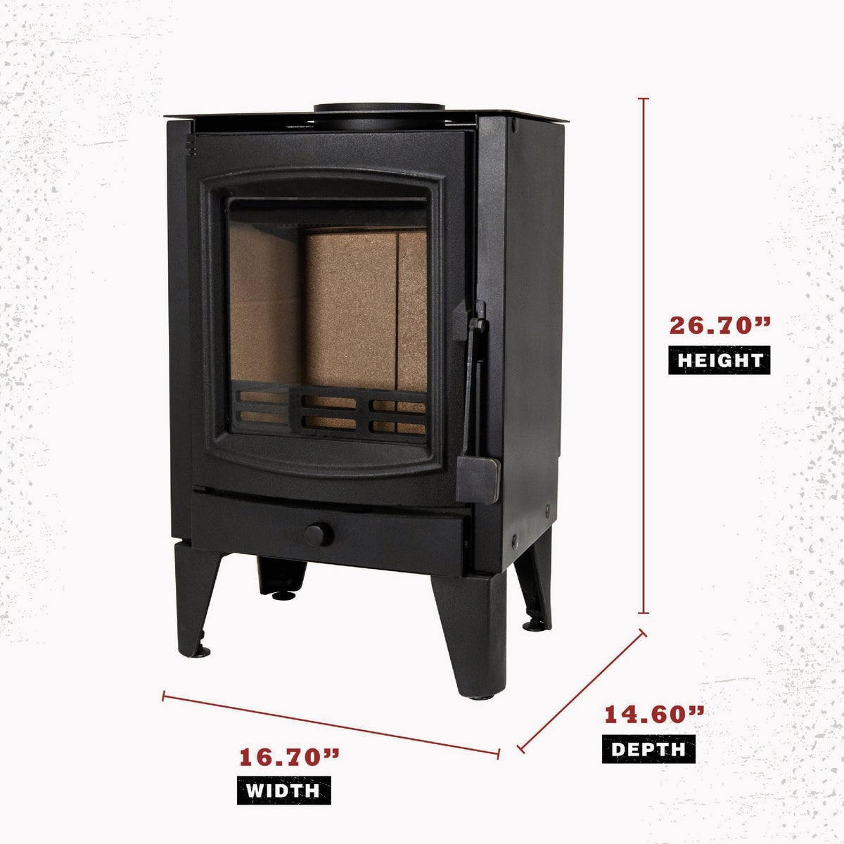 Cleveland Iron Works St. Claire 750 Sq. Ft. Mini Wood Stove Image 3