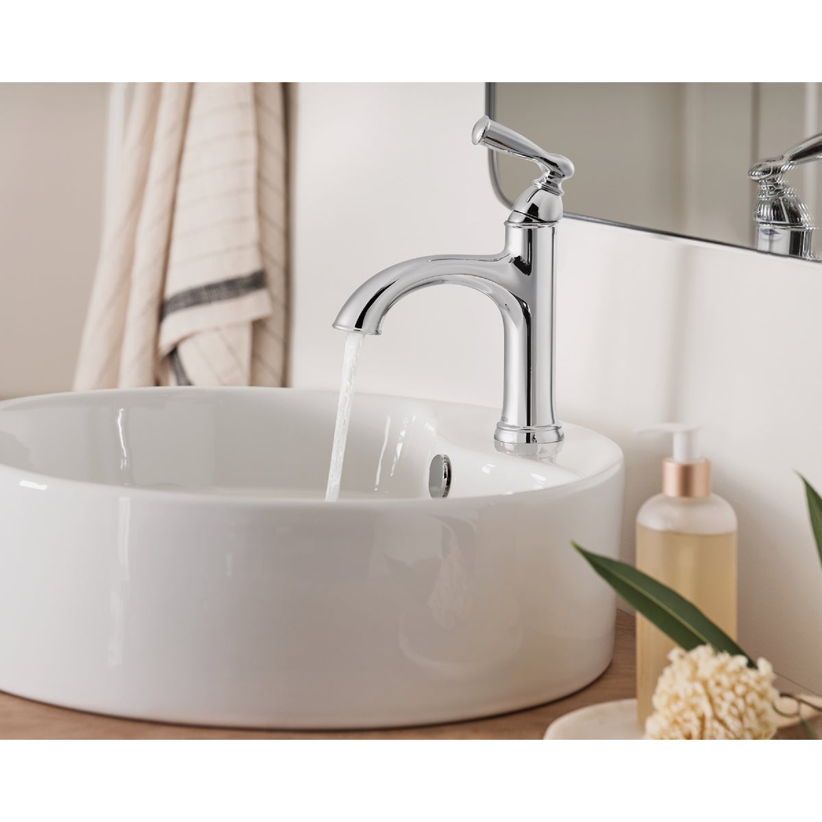 Moen Banbury 1-Handle Lever Centerset Bathroom Faucet, Chrome Image 3