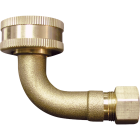 Anderson Metals 3/4 In. GH x 3/8 In. 90 Deg. Dishwasher Brass Elbow (1/4 Bend) Image 1