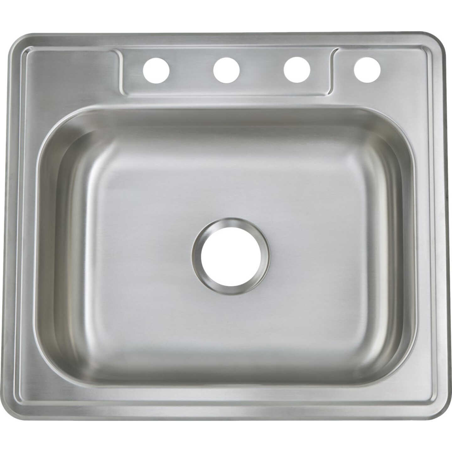 Common Goods 25 In. x 22 In. x 6 In. Top Mount Single Bowl Kitchen Sink Image 3