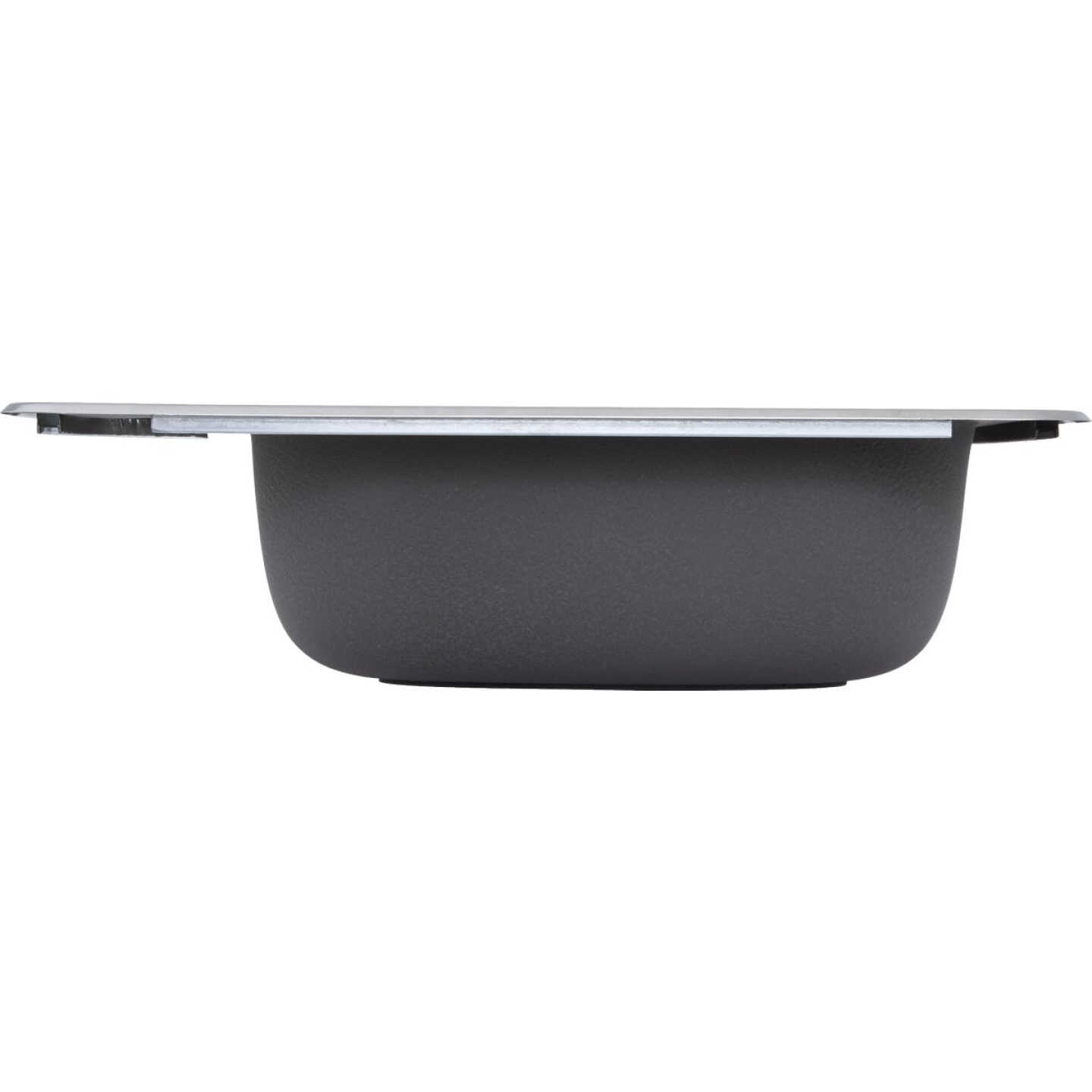 Common Goods 25 In. x 22 In. x 6 In. Top Mount Single Bowl Kitchen Sink Image 4
