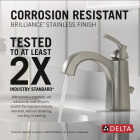 Delta Flynn Stainless Single-Handle 4 In. Centerset Bathroom Faucet Image 3