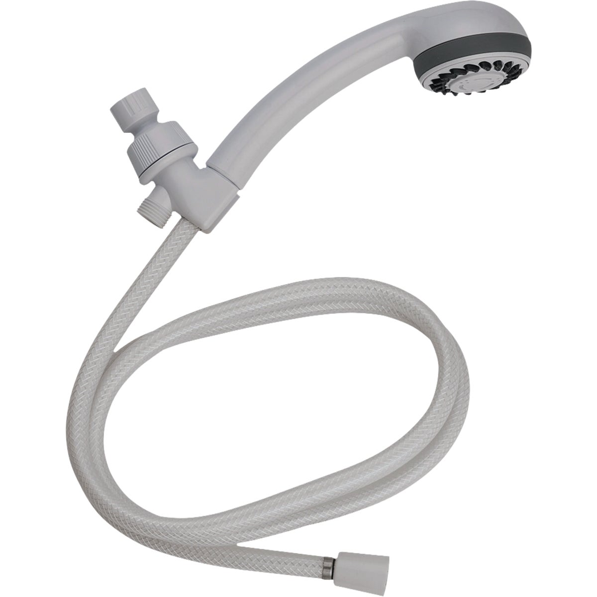 HomePointe Handheld Shower Head, 3 Settings, White Plastic