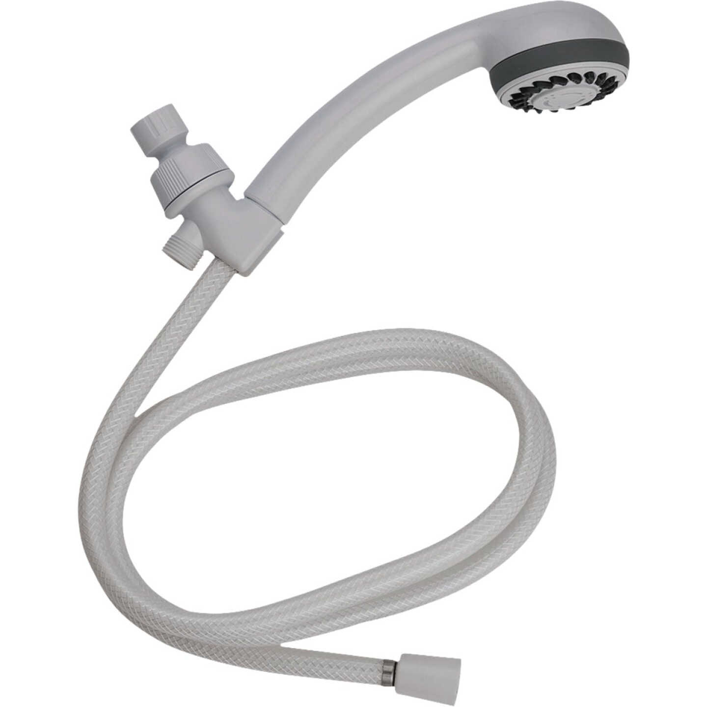 HomePointe Handheld Shower Head, 3 Settings, White Plastic Image 1