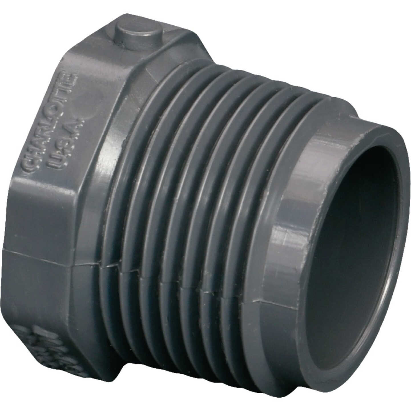 Charlotte Pipe 3/4 In. Gray PVC Schedule 80 Male Pipe Thread Plug Image 1