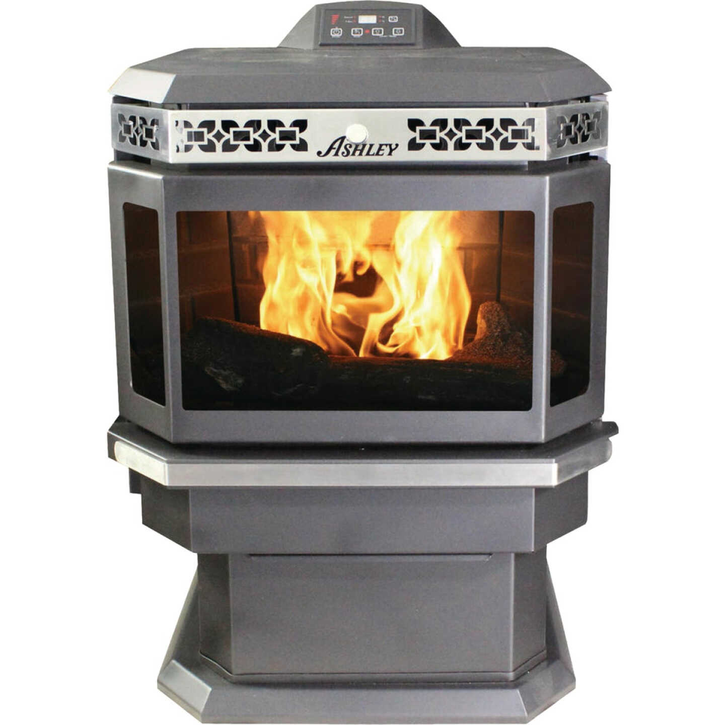 Ashley 2,200 Sq. Ft. Bay Front Pellet Stove with 45 Lb. Hopper Image 1