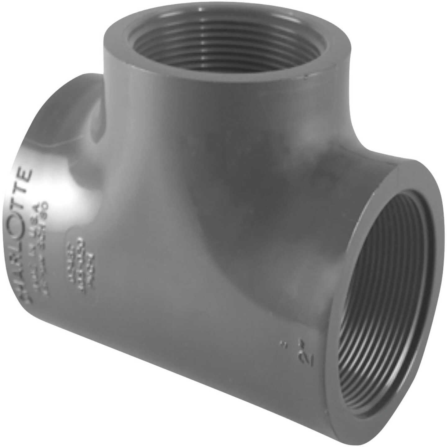 Charlotte Pipe 1/2 In. FIP Schedule 80 PVC Tee Image 1