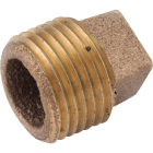 Anderson Metals 1/2 In. Red Brass Threaded Cored Pipe Plug Image 1