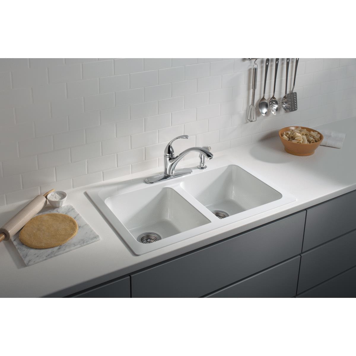 8" WHITE VIKRELL SINK