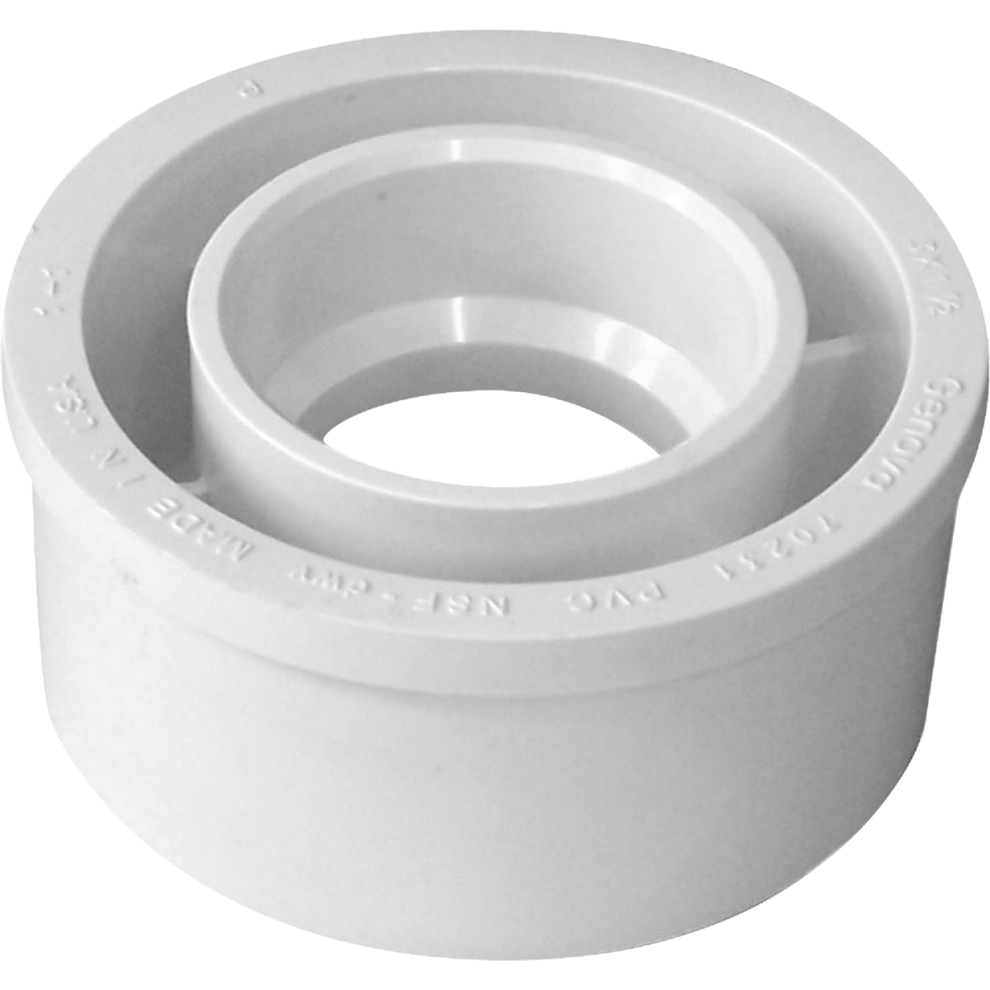 Charlotte Pipe 1-1/2 In. SPG x 1-1/4 In. Hub Schedule 40 DWV Reducing PVC Bushing Image 1