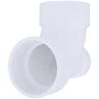 Charlotte Pipe 3 In. x 3 In. x 2 In. Schedule 40 90 Deg. Lowheel Inlet DWV PVC Elbow (1/4 Bend) Image 1
