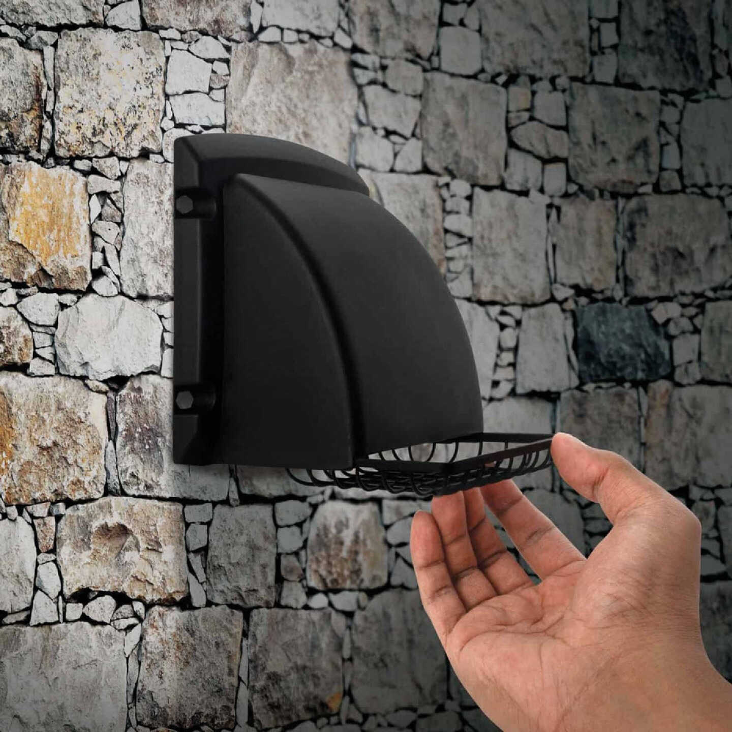 Dundas Jafine ProMax 4 In. Black Plastic Dryer Vent Hood Image 2