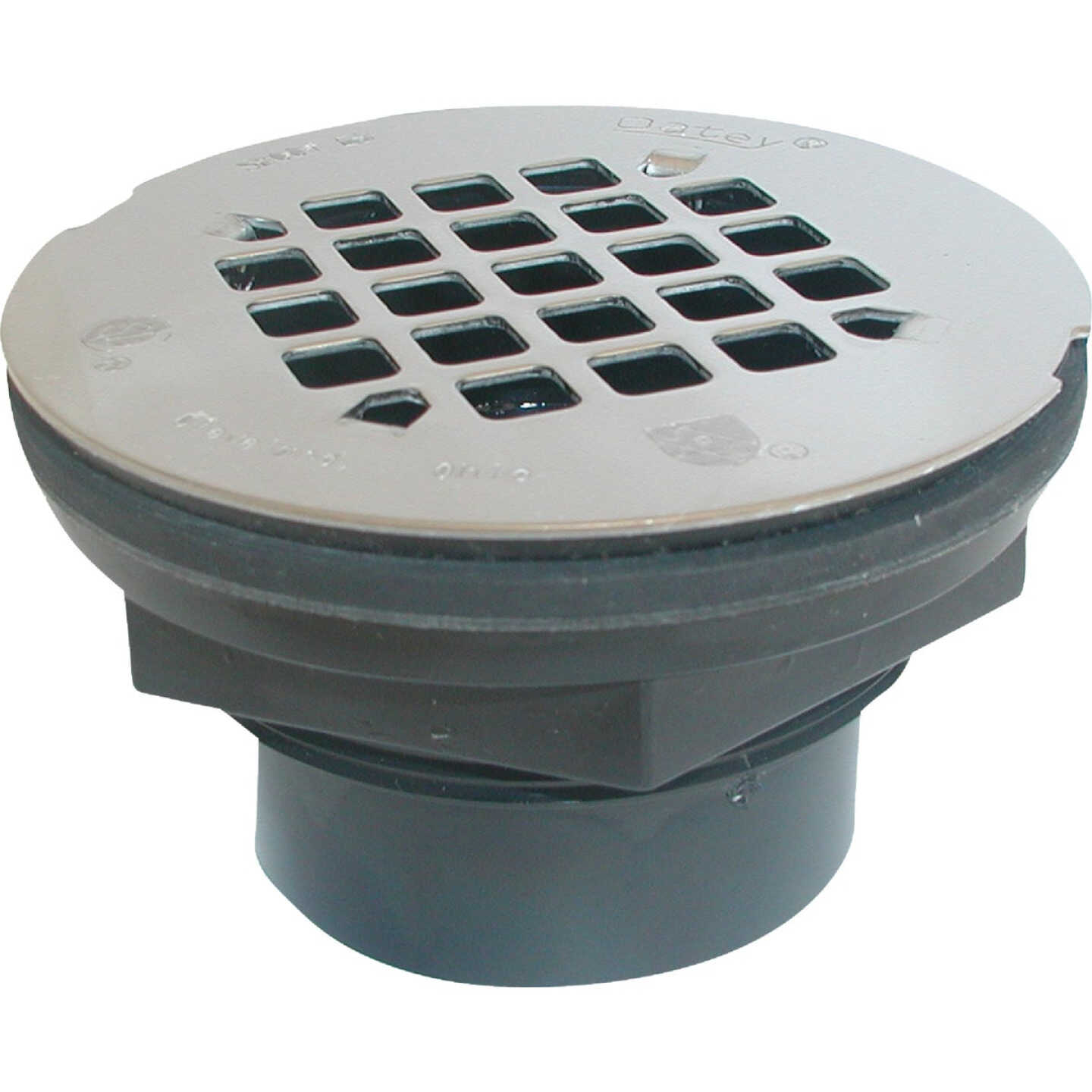 Oatey 101 PS Series 2 In. ABS Solvent Weld Shower Drain with Stainless Steel Strainer Image 1