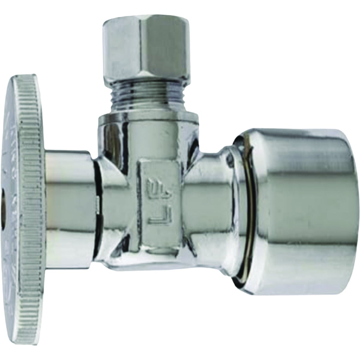 Master Plumber 5/8 In. OD Quick Lock x 3/8 In. OD Compression Chrome Angle Supply Stop Push Fit Valve