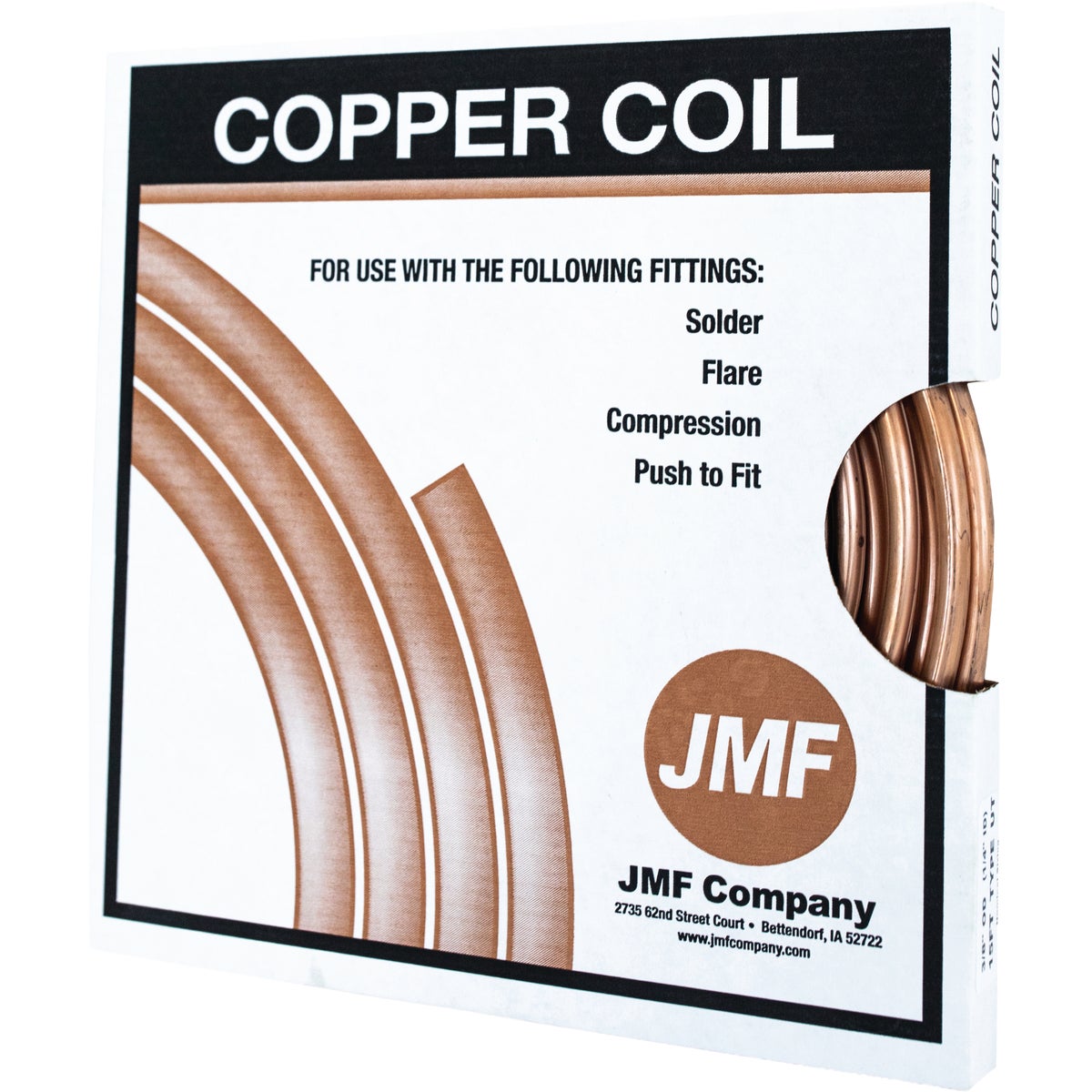 JMF Company 1/2 In. x 20 Ft. Utility Copper Tube