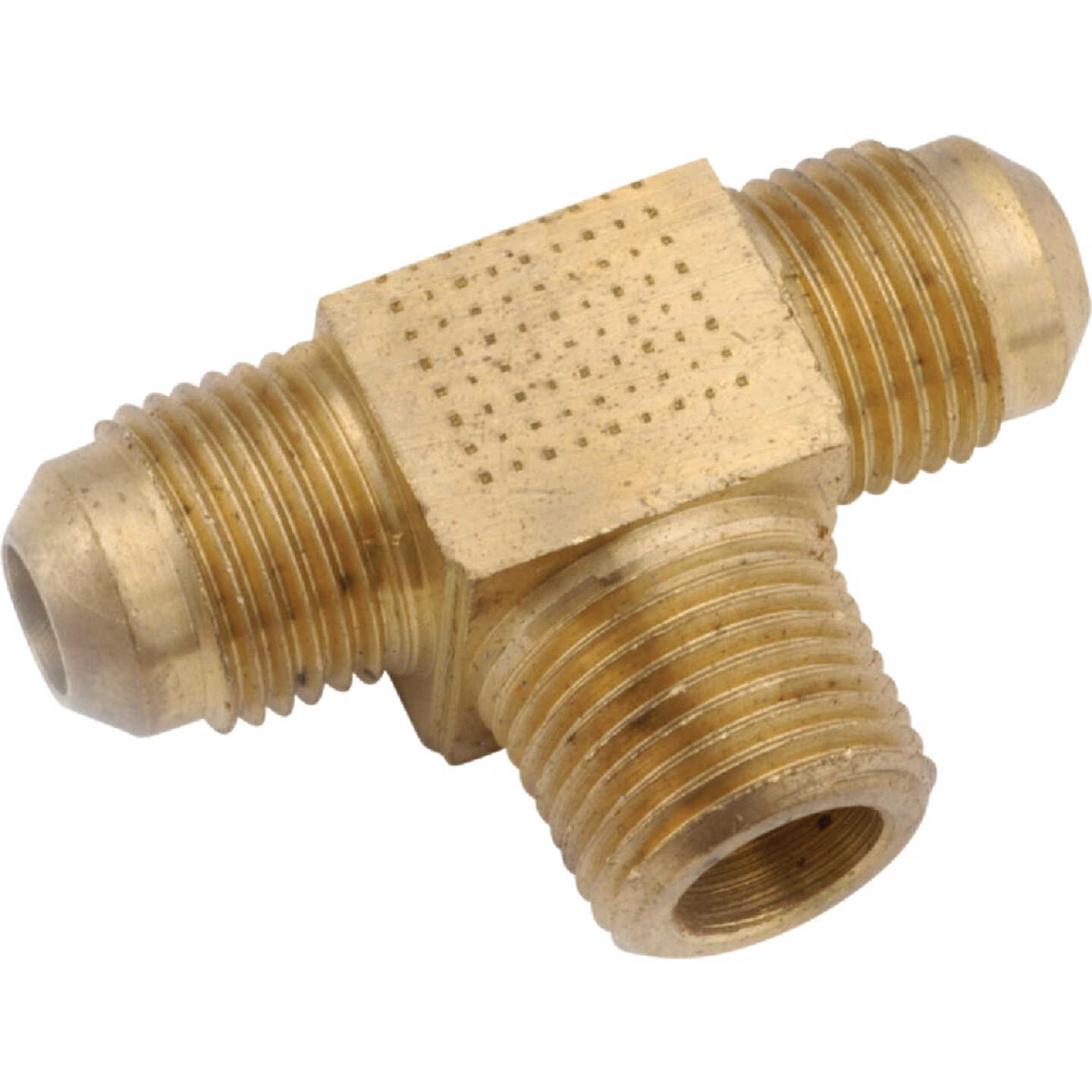 Anderson Metals 3/8 x 3/8 In. x 3/8 In. MPT Flare Brass Tee Image 1