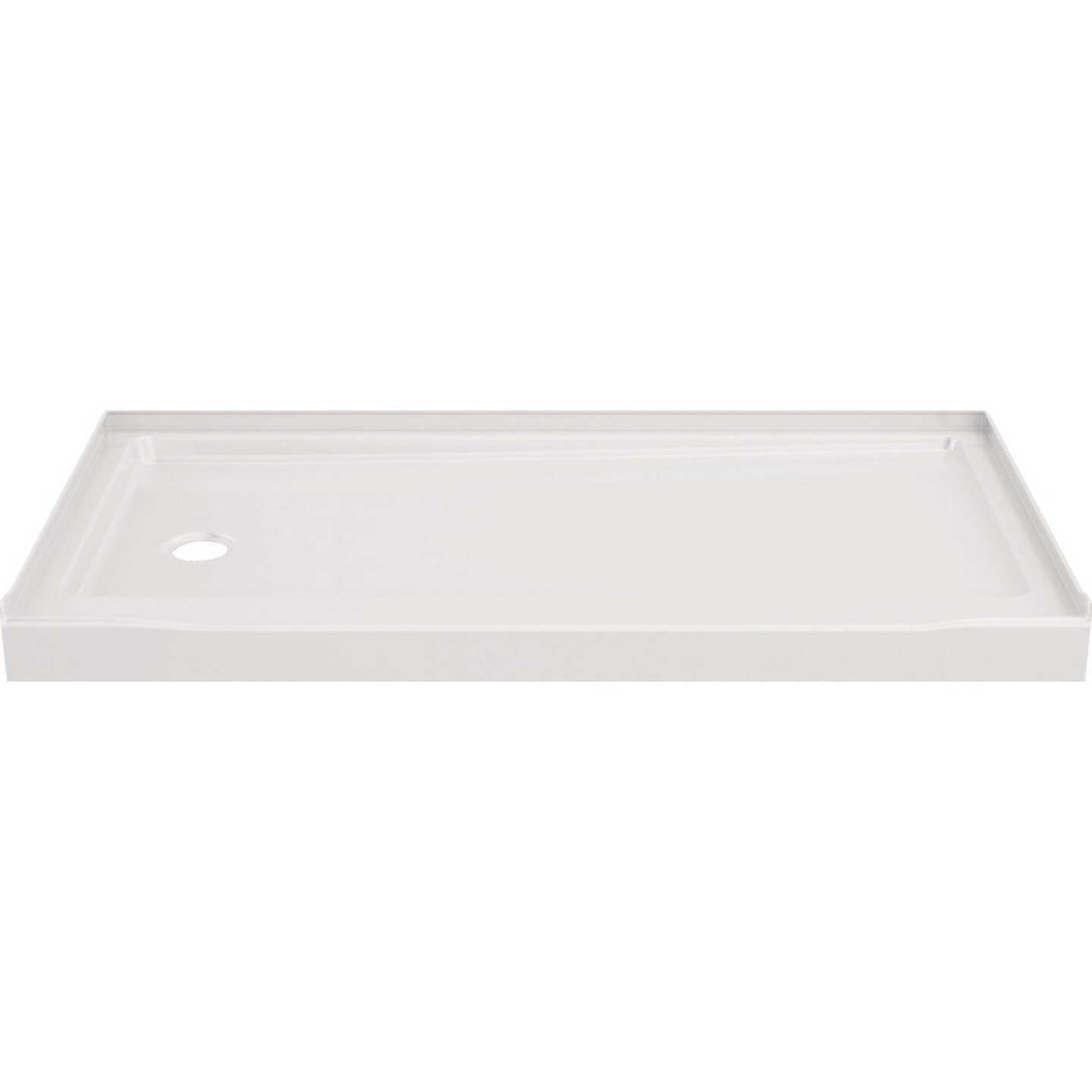 Delta Classic 500 60 In. x 32 In. Left Drain Shower Pan, White Image 1