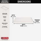 Delta Classic 500 60 In. x 32 In. Left Drain Shower Pan, White Image 2