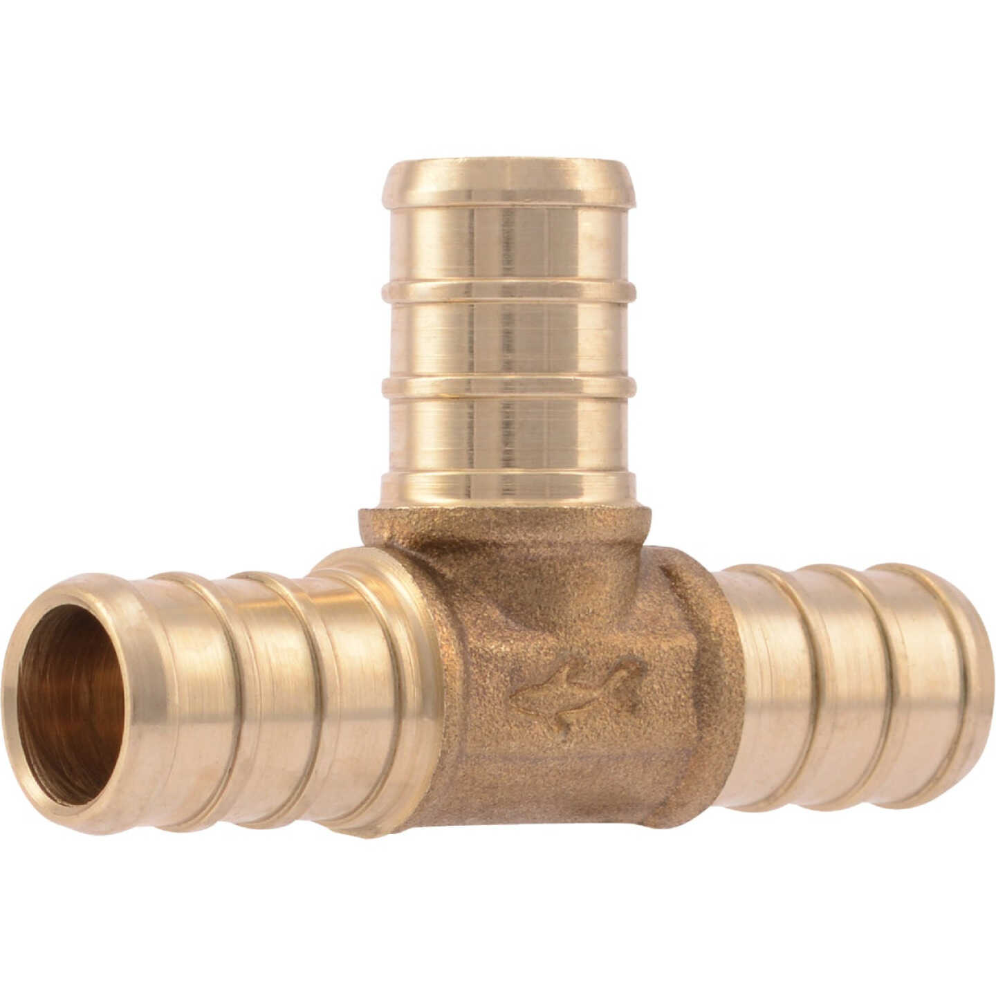 SharkBite 1/2 In. x 1/2 In. x 1/2 In. Barb Brass PEX Tee (10-Pack) Image 1