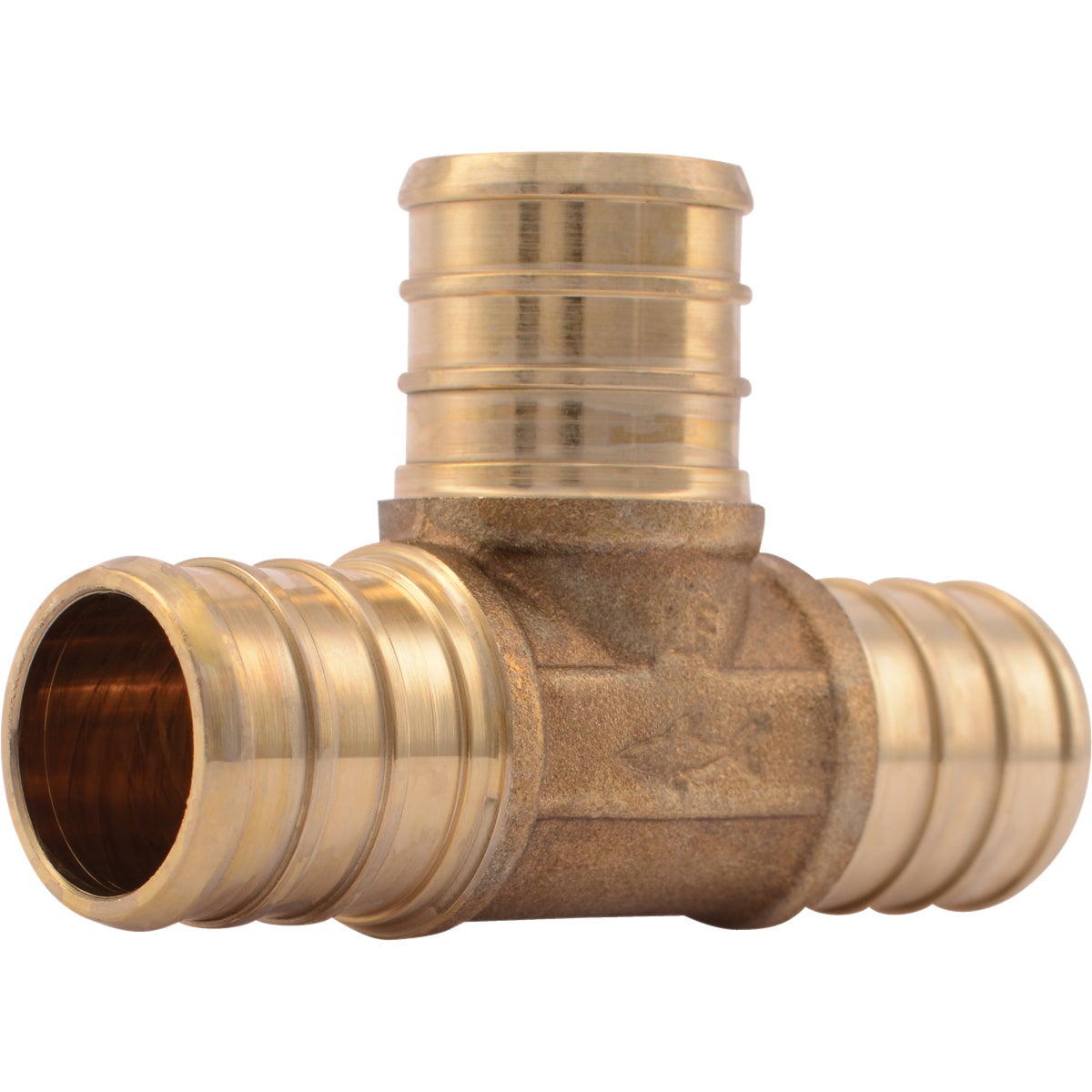 SharkBite 3/4 In. x 3/4 In. x 3/4 In. Barb Brass PEX Tee (10-Pack)