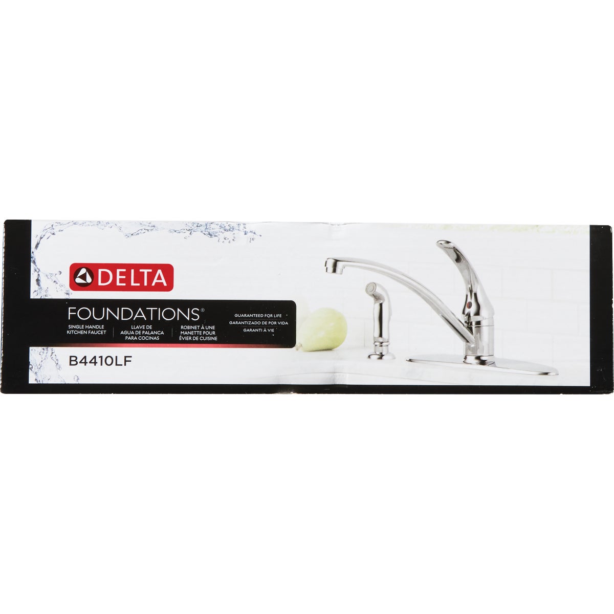 Delta Foundations 1-Handle Lever Kitchen Faucet with Side Spray, Chrome Image 4