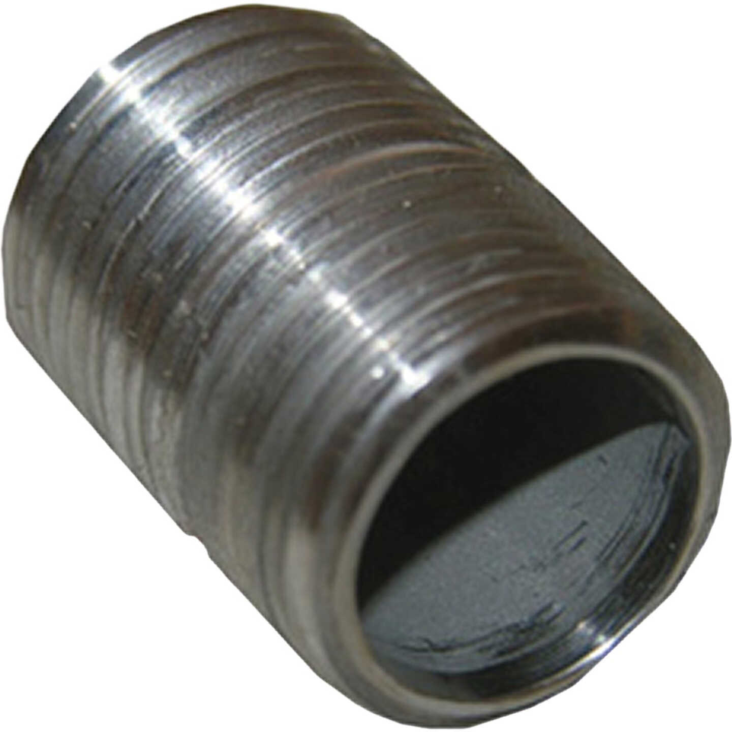 Lasco 1/2 In. x Close Male Iron Pipe Stainless Steel Nipple Image 1