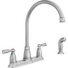 Moen Stainless Steel Banbury High-Arc Kitchen Faucet With Side Spray Image 1
