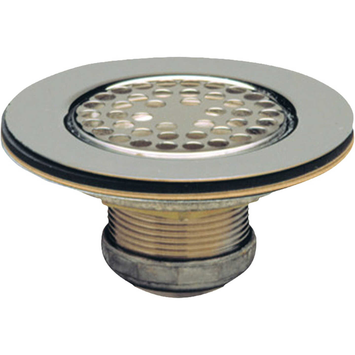 Keeney 4-1/2 In. Stainless Steel Wide Flange Strainer Image 1