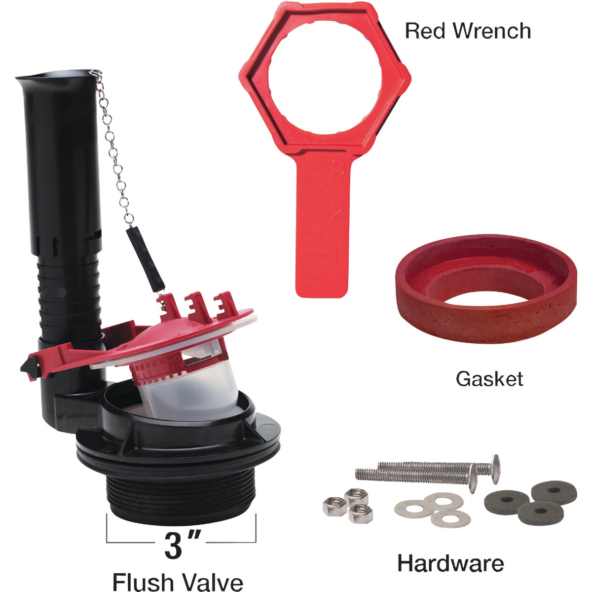 Fluidmaster Universal Flush Valve Repair Kit for 3 In. HET Toilet Image 2