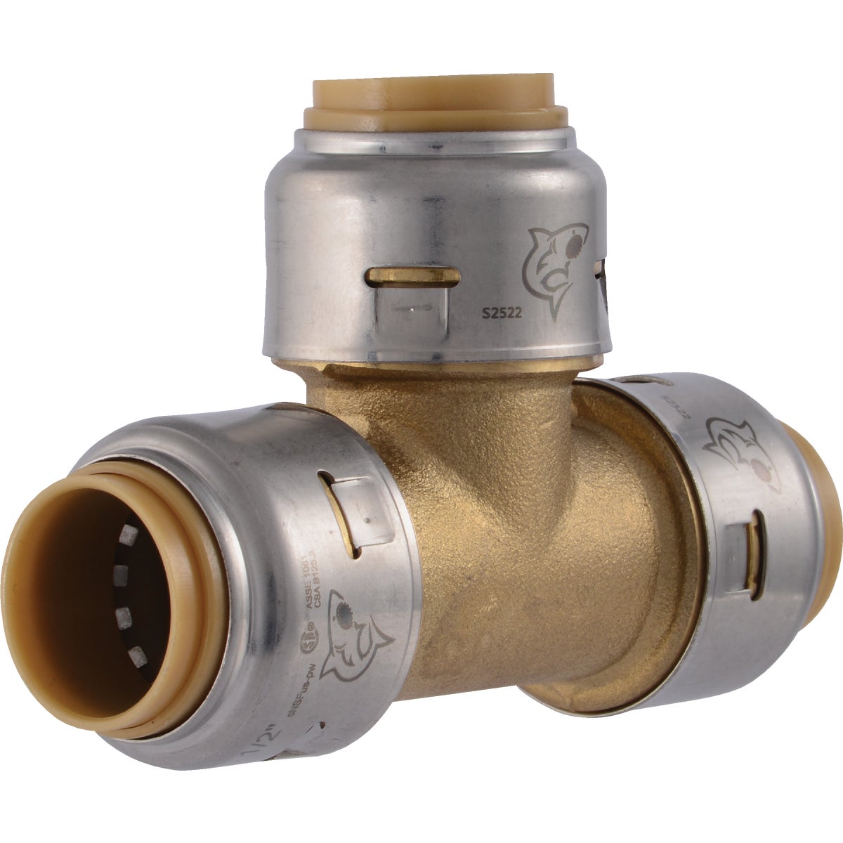 SharkBite 1/2 In. x 1/2 In. x 1/2 In. Brass Push-to-Connect Tee (4-Pack) Image 6