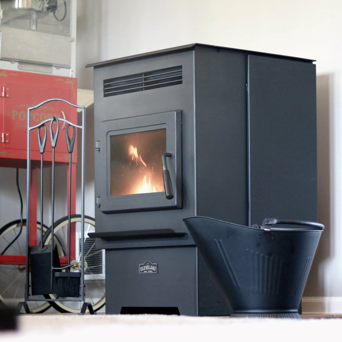 Cleveland Iron Works 2200 Sq. Ft. No. 200 Pellet Stove with 60 Lb. Hopper Image 5