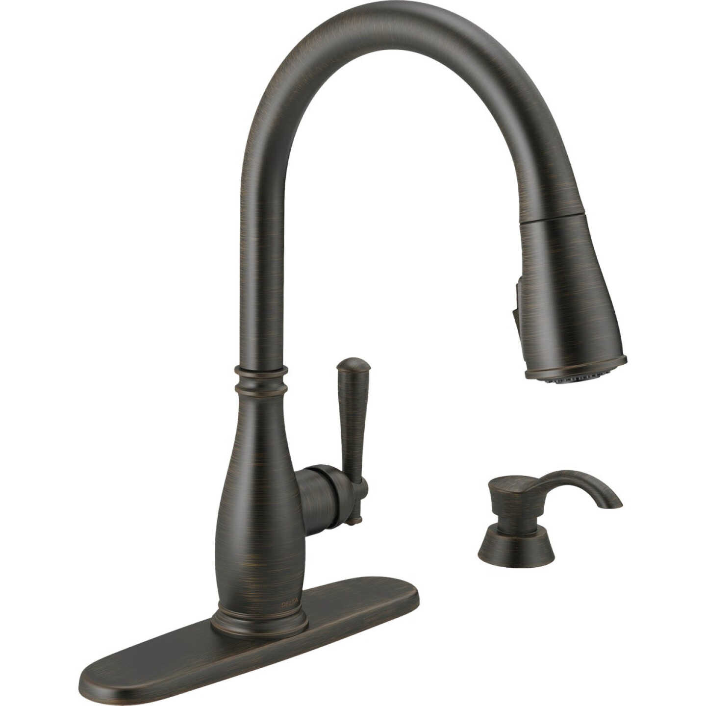 Delta Charmaine Venetian Bronze Single-Handle High-Arc Kitchen Faucet Image 1