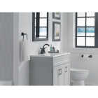 Delta Sandover Matte Black 2-Handle Lever 4 In. Centerset Bathroom Faucet with Pop-Up Image 2