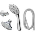 HomePointe Shower Head, Fixed/Handheld, 5-Settings, Chrome Plated Image 1