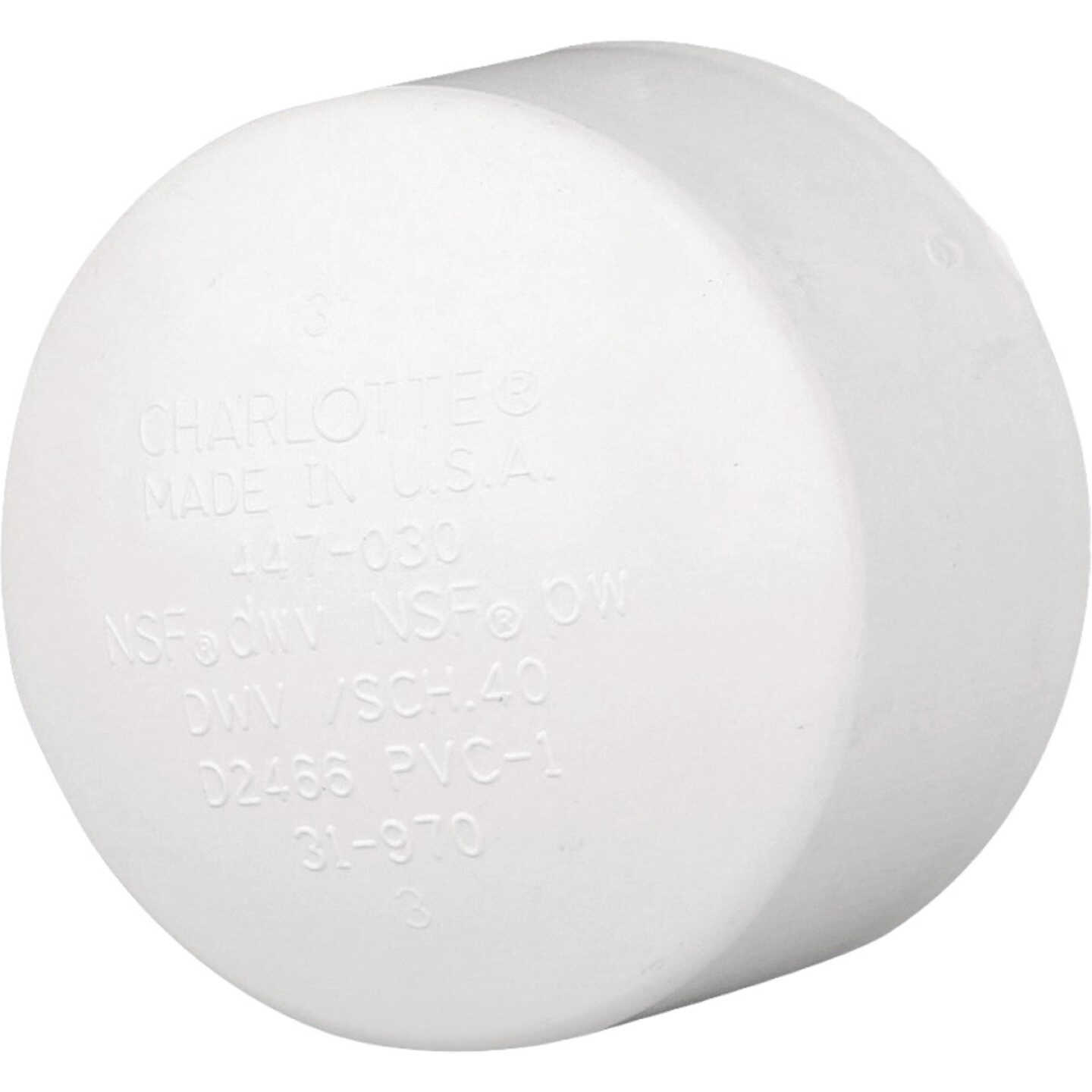 Charlotte Pipe 3 In. Solvent Weld PVC DWV Schedule 40 Cap Image 1