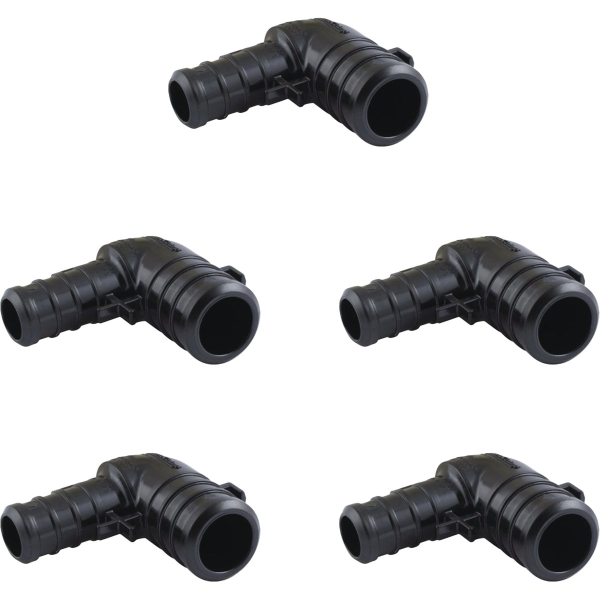 SharkBite 3/4 In. Barb x 1/2 In. Barb 90 Deg. Poly-Alloy PEX Elbow (1/4 Bend) (5-Pack) Image 3