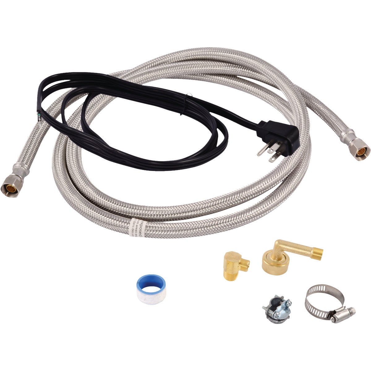 Eastman 3/8 In. Comp x 3/8 In. Comp x 6 Ft. L. Dishwasher Installation Kit with Angled Cord