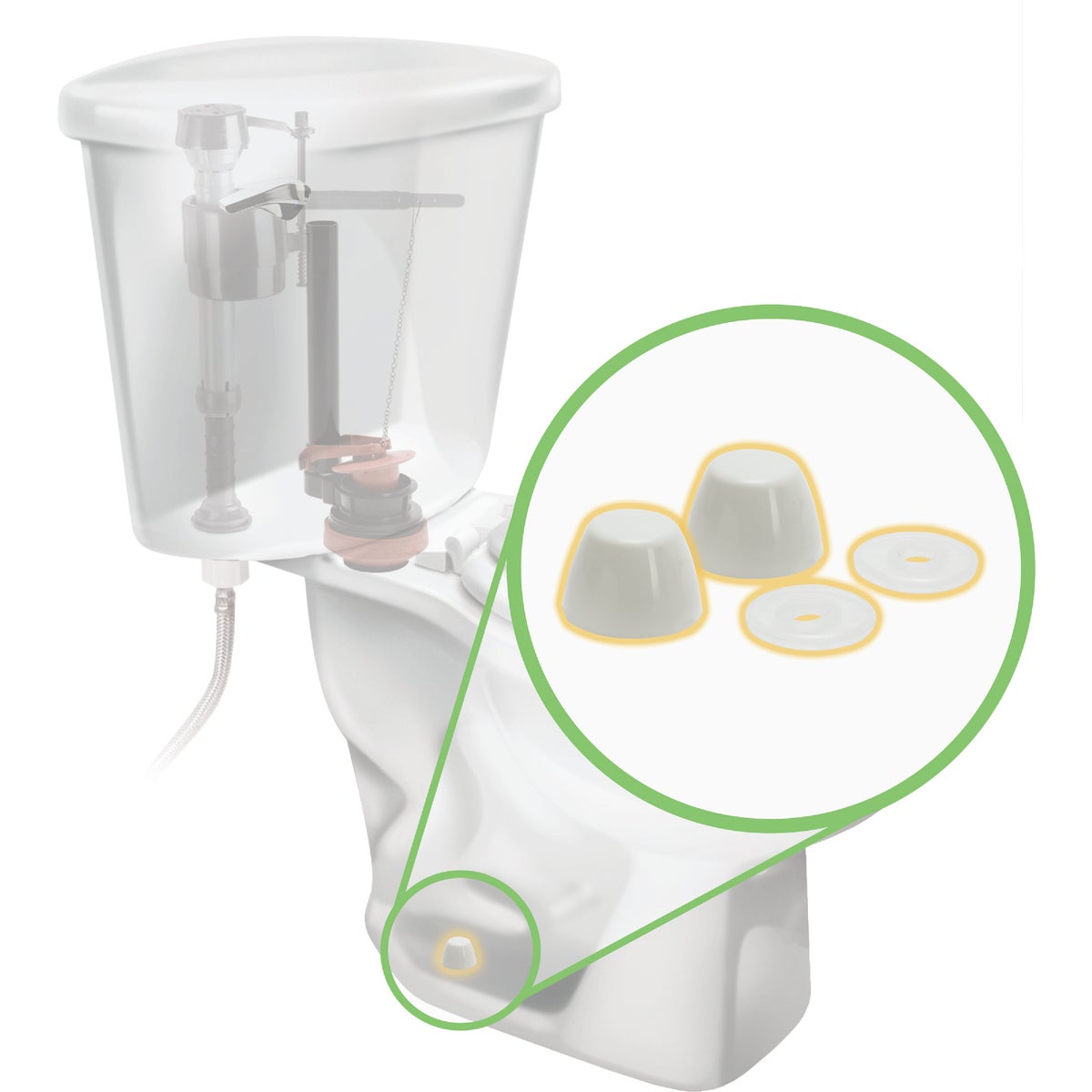 Fluidmaster White Plastic Snap-On Toilet Bolt Caps (2-Pack) Image 2