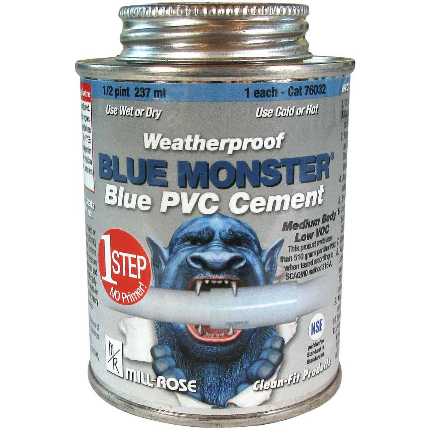 BLUE MONSTER 8 Oz. Weatherproof 1-Step Blue PVC Cement Image 1