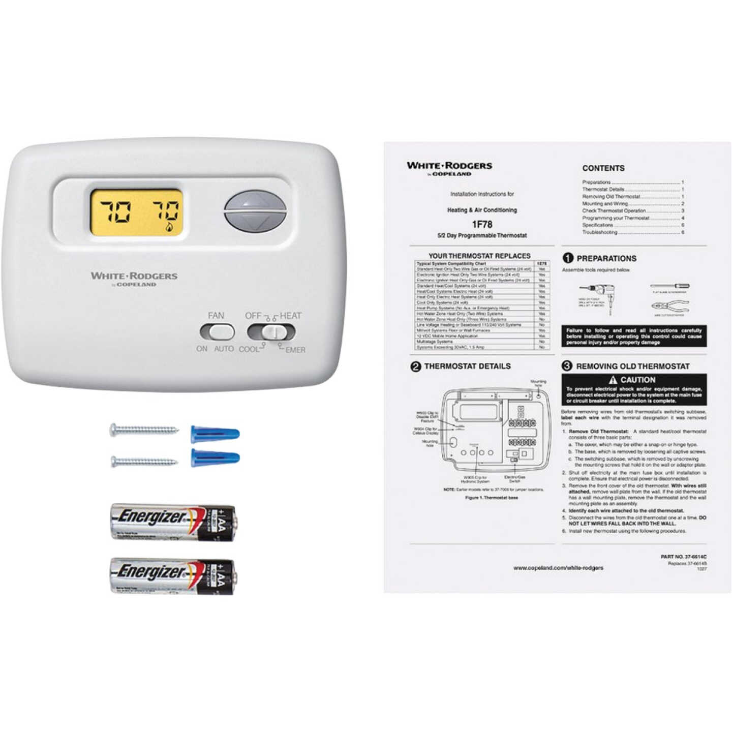White-Rodgers Classic 70 Series 5-2 Day Programmable Thermostat Image 5