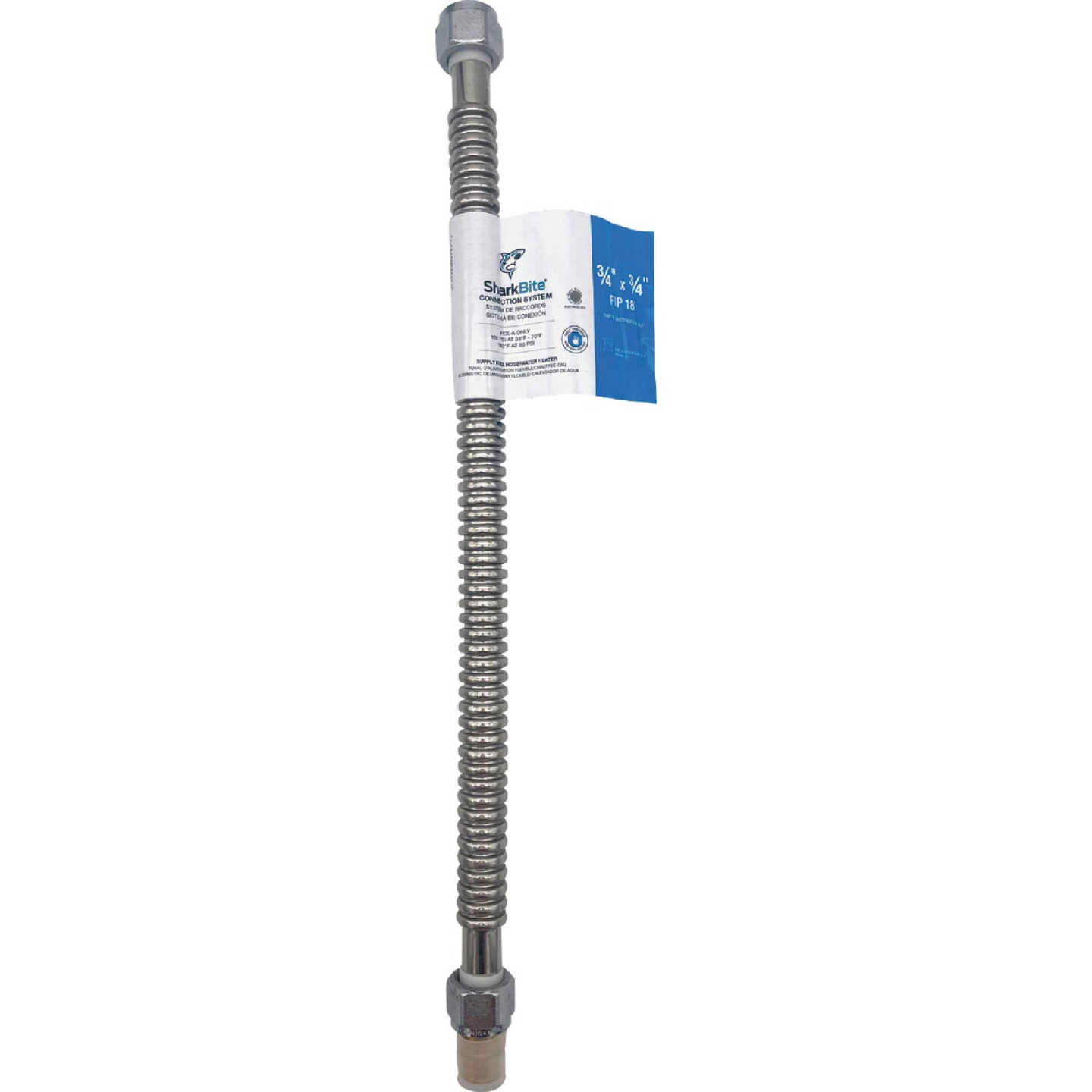 SharkBite 3/4 In. Compression x 3/4 In. FIP x 18 In. L Stainless Steel PEX-A Flexible Water Heater Connector Image 2