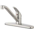 HomepointeSingle Lever Handle Round Kitchen Faucet, Brushed Nickel Image 1