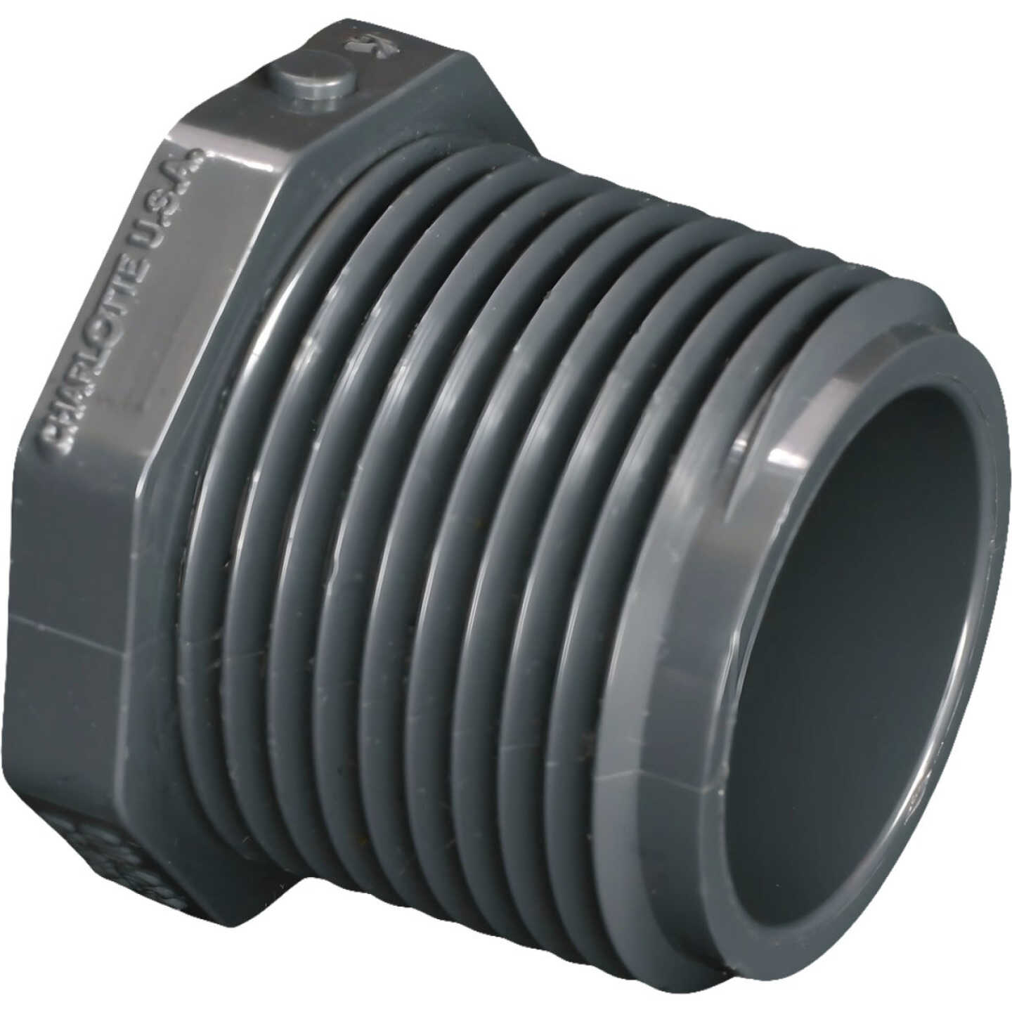 Charlotte Pipe 1 In. Gray PVC Schedule 80 Male Pipe Thread Plug Image 1